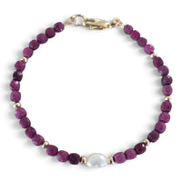 Mac Ruby and Baroque Pearl Bracelet