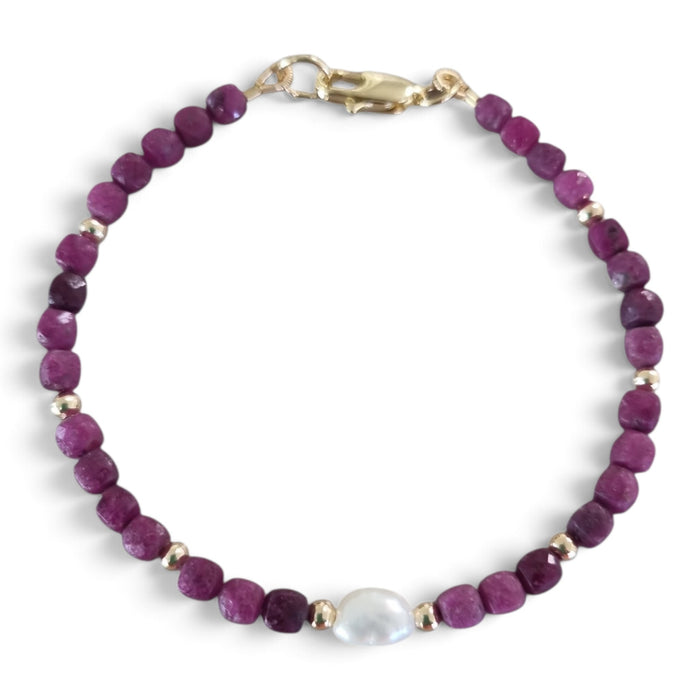 Mac Ruby and Baroque Pearl Bracelet