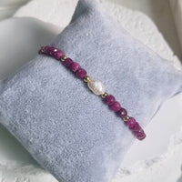 Mac Ruby and Baroque Pearl Bracelet