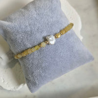 Mac Yellow Opal and Keshi Pearl Bracelet