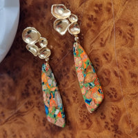 Mardi Gras Multi-Colour Jasper Stud Earrings