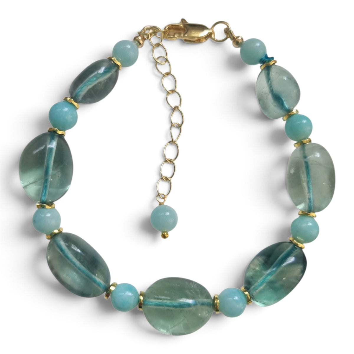 Marea Blue Fluorite and Amazonite Bracelet