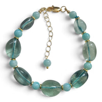 Marea Blue Fluorite and Amazonite Bracelet