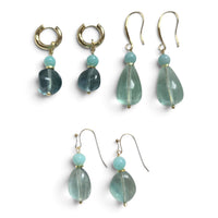 Marea Blue Fluorite and Amazonite Earrings