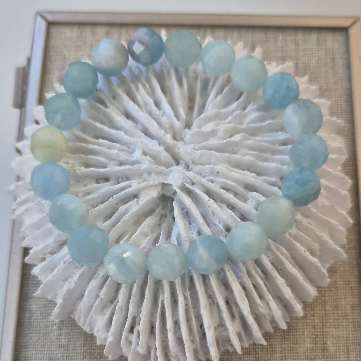 Marina Aquamarine 10mm Elastic Bracelets