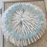 Marina Aquamarine 8mm Elastic Bracelets