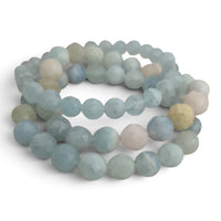 Marina Aquamarine and Beryl Elastic Bracelets