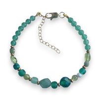 Mariposa Bracelet Green-Green Onyx and Aventurine with Peridot