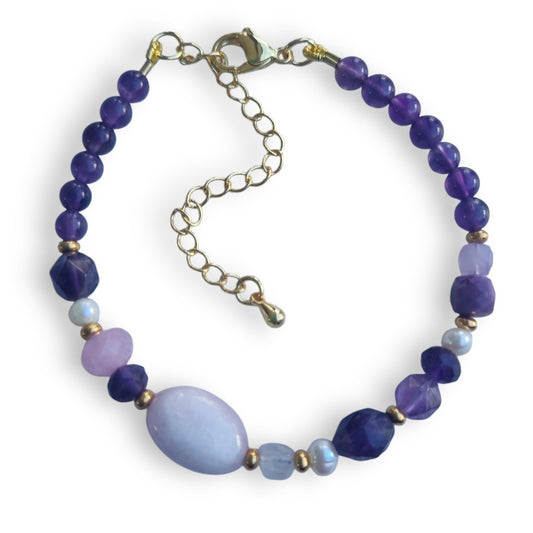 Mariposa Bracelet Purple-Amethyst and Kunzite