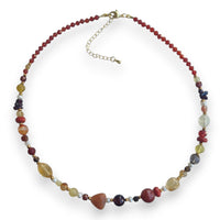 Mariposa Necklace Orange-Carnelian, Citrine and Smokey Quartz