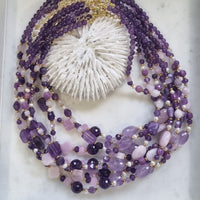 Mariposa Necklace Purple-Amethyst, Charite and Kunzite