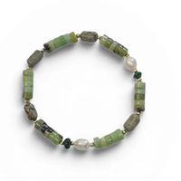 Maris Chrysohase, Jasper, Malachite and Pearl Bracelet
