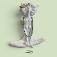 Maris Jasper, Malachite and Pearl Earrings necklace and bracelet
