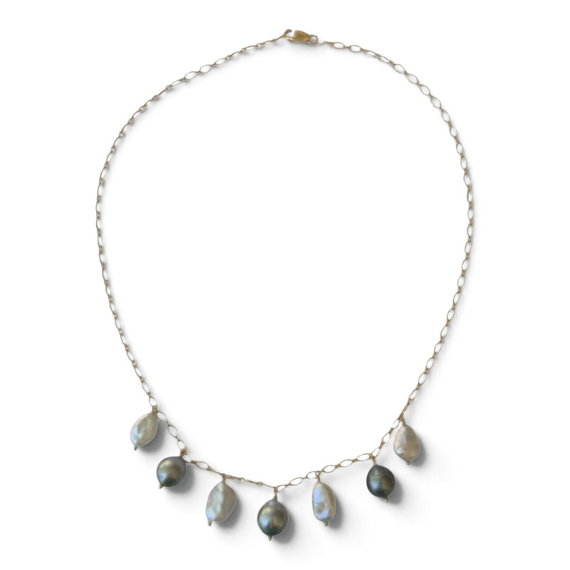 Maui Keshi Freshwater and Tahitian Pearl Necklace