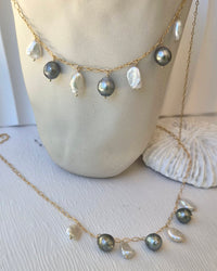 Maui Keshi Freshwater and Tahitian Pearl Necklace