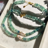 Mermaid Flourite and Pearl Necklace
