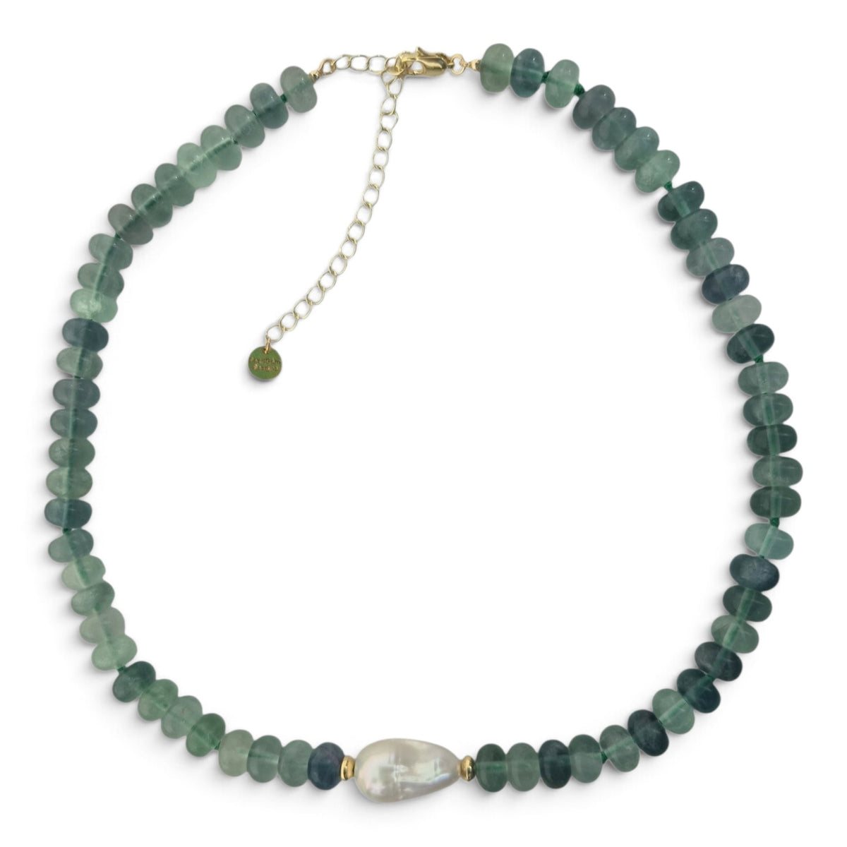 Mermaid Flourite and Pearl Necklace