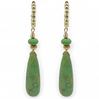 Midori Green Turquoise Hoop Earrings