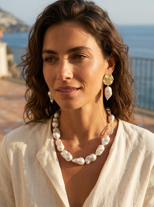 Milana Pearl Sterling Silver Necklace and earrings