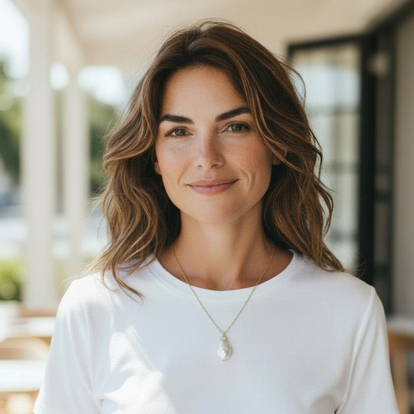 Mitu Keshi Pearl Charm Pendant Necklace