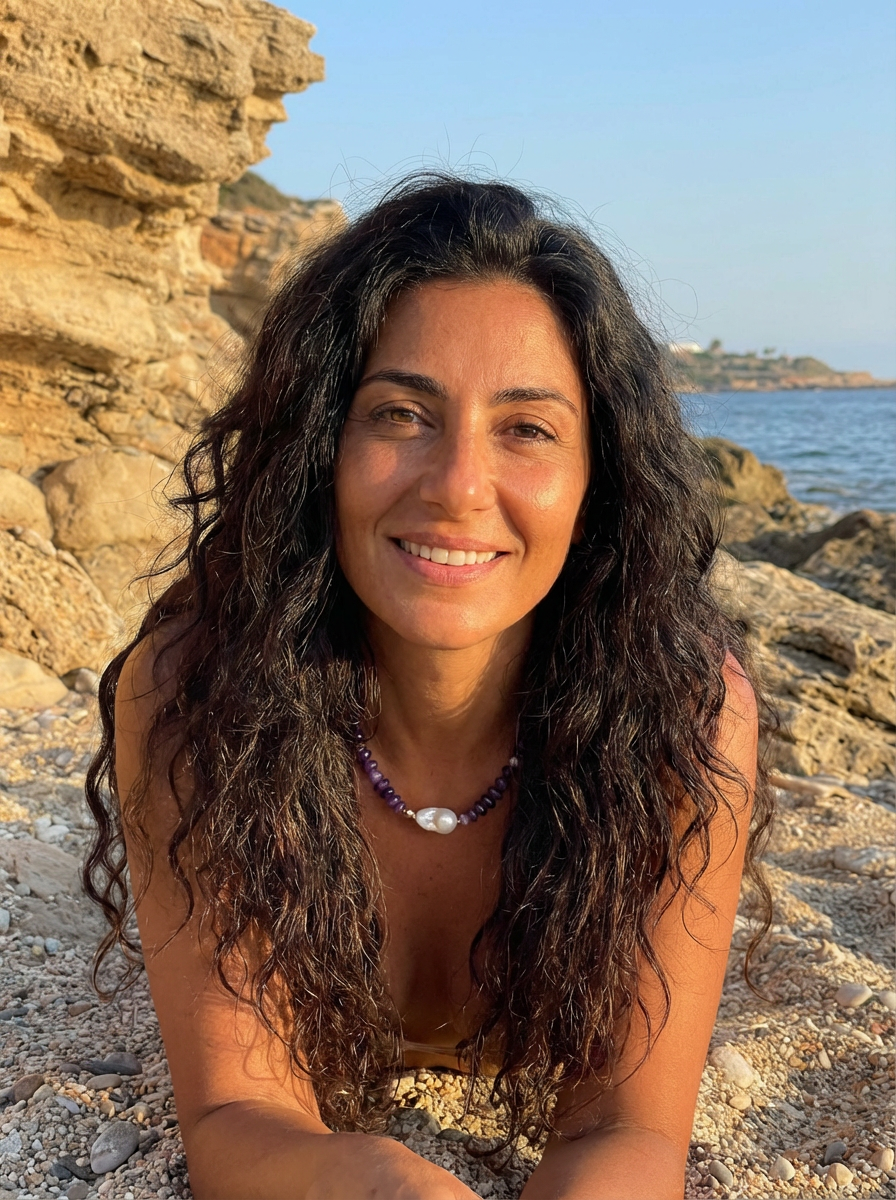 Mood Necklace with Amethyst and Freshwater Pearl