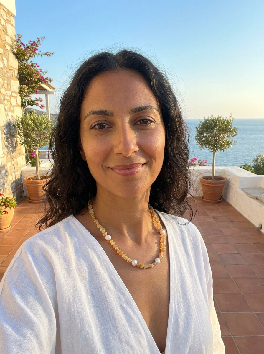 Mood Necklace with Citrine and Freshwater Pearls