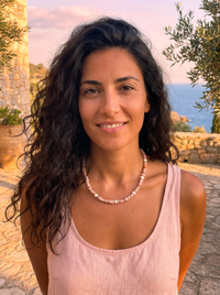 Mood Necklace with Pink Opal and Freshwater Pearls