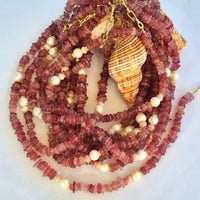 Mood Necklace with Strawberry Quartz, Pink Opal and Freshwater Pearl