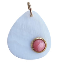 Sage Gemstone Pendants Charms Mother Of Pearl