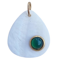 Sage Gemstone Pendants Charms Mother Of Pearl