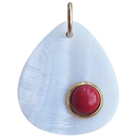 Sage Gemstone Pendants Charms Mother Of Pearl
