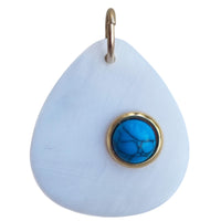 Sage Gemstone Pendants Charms Mother Of Pearl