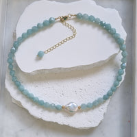 Myanmar Jade and Freshwater Pearl Necklace