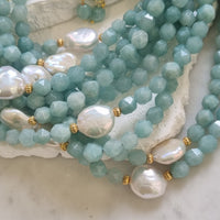 Myanmar Jade and Freshwater Pearl Necklace