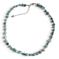 Nerissa Larimar and Pearl Necklace