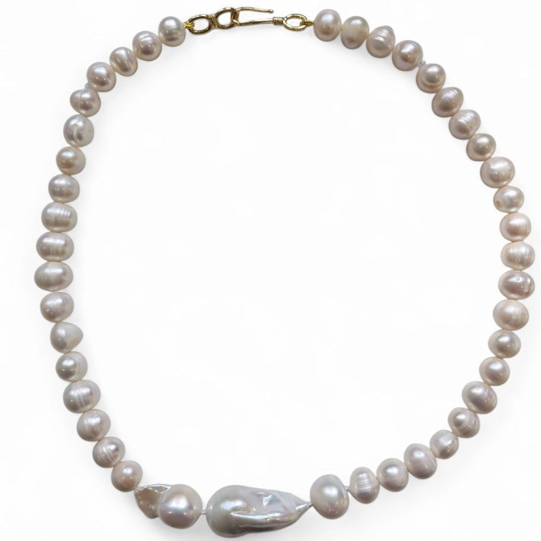 Pearlicious Baroque Butterfly Pearl Necklace