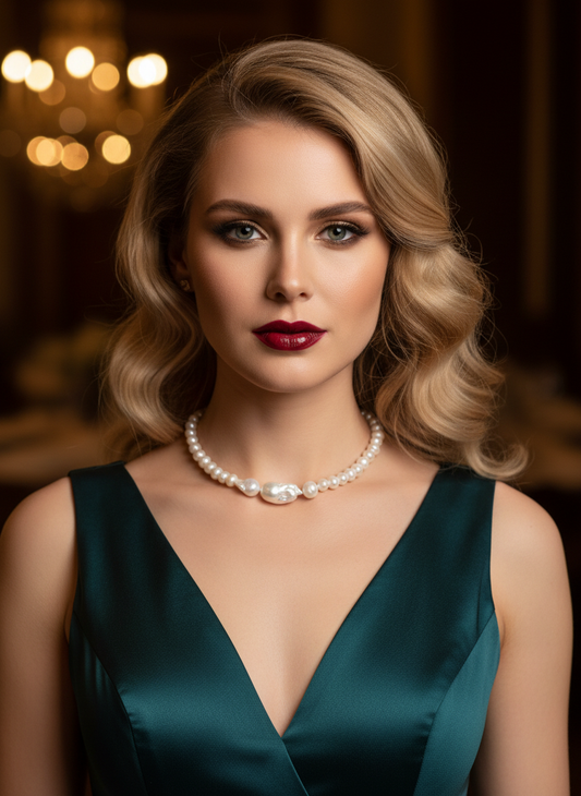 Pearlicious Baroque Butterfly Pearl Necklace
