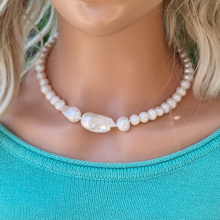 Pearlicious Baroque Butterfly Pearl Necklace
