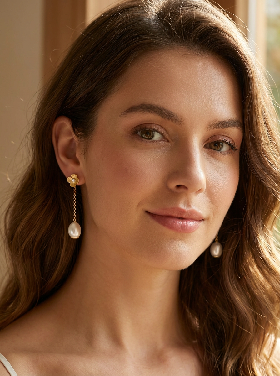 Pearlicious Marine Pearl Earrings