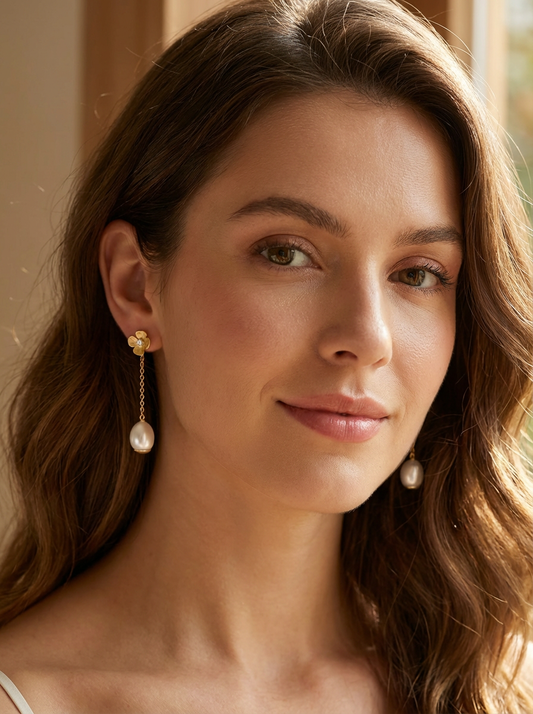 Pearlicious Marine Pearl Earrings