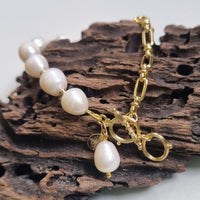 Pearlicious Marine Pearl Charm Chain Bracelet
