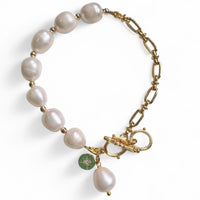 Pearlicious Marine Pearl Charm Chain Bracelet