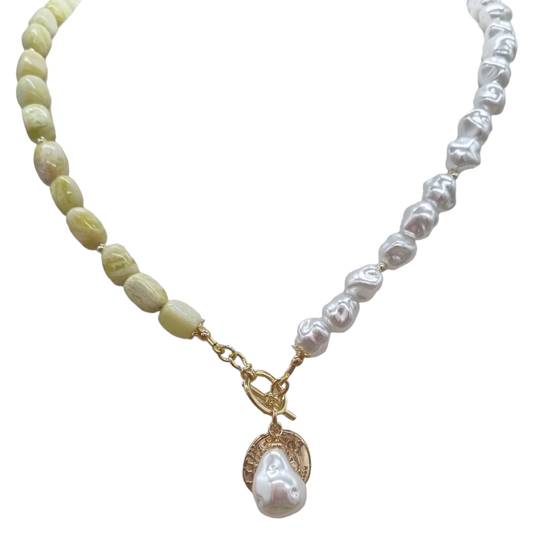 Maria Lemon Jade Pendant Necklace