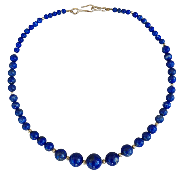 Raine Graduated Lapis Lazuli Necklace