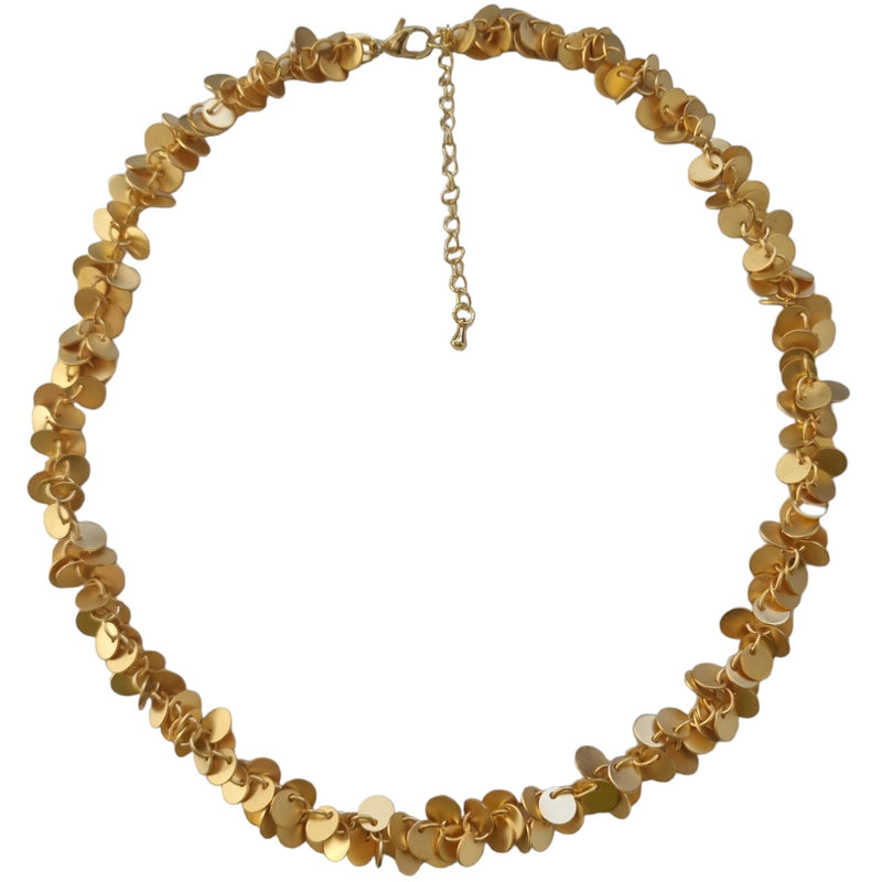 Briella Gold Disc Chain Charm Necklace