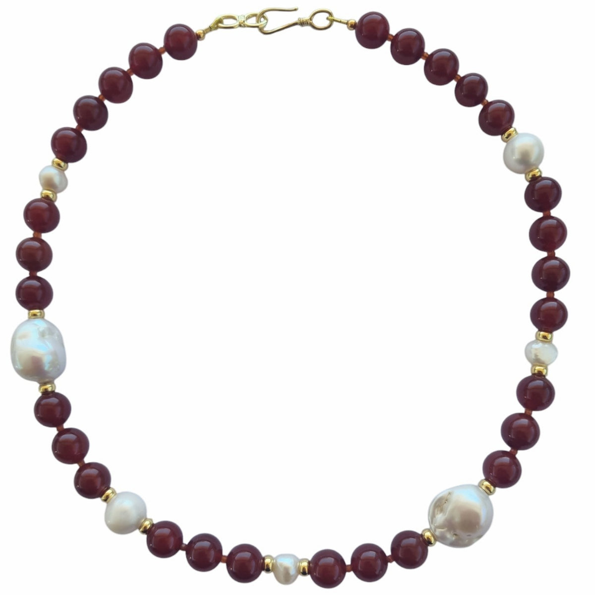 Joyla Gemstone and Pearl Necklace 7 gemstone variations