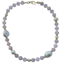 Joyla Gemstone and Pearl Necklace 7 gemstone variations