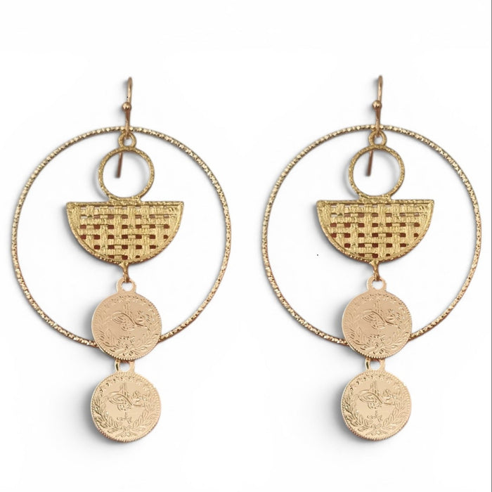 Praia Circle Coin Earrings
