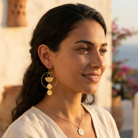 Praia Circle Coin Earrings