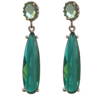 Primavera Crystal Earrings Emerald and Peridot